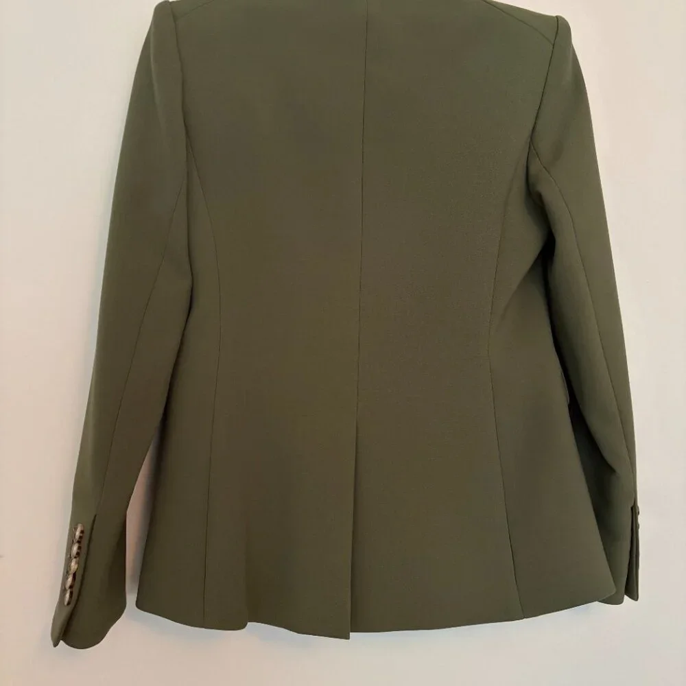 Veronica Beard Miller Dickey Jacket in Stone Army – Size 6 - Picture 3 of 4